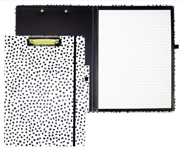 Clipboard Folio, Black Dot