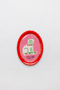 Oval Trinket Tray - Cat Portrait