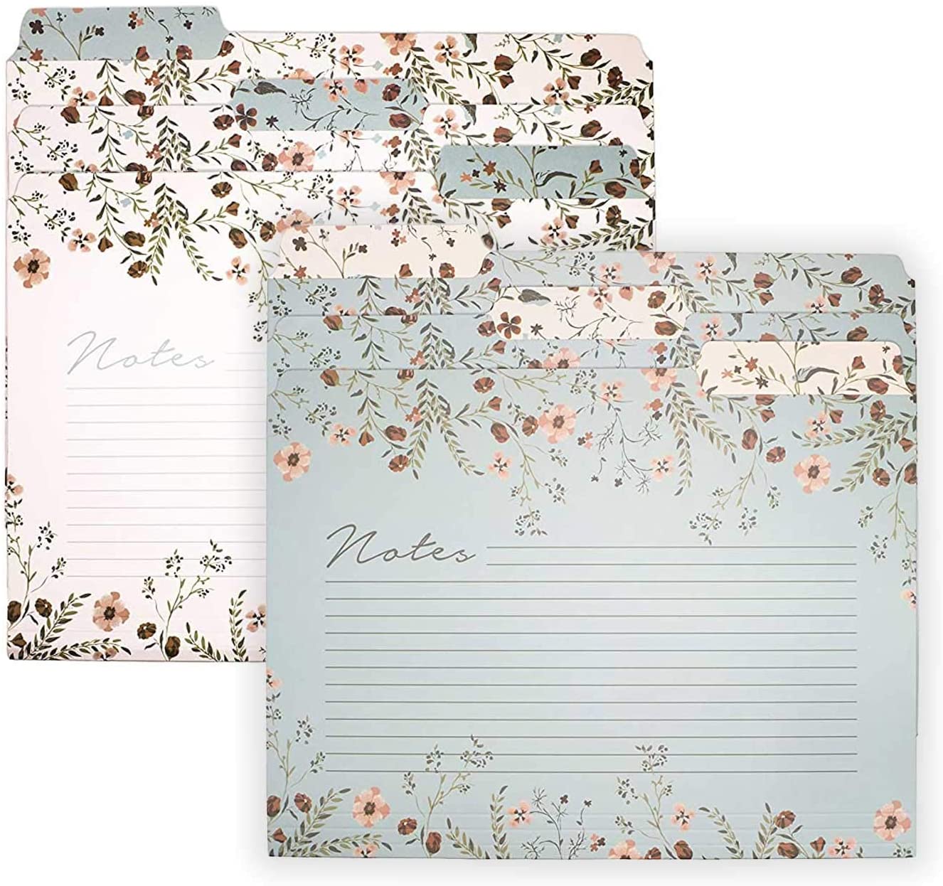 File Folders, Muted Floral Ditsy