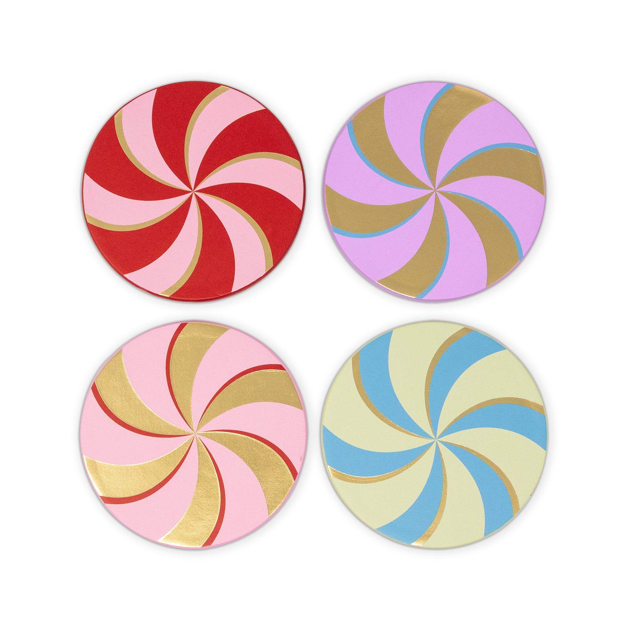 Coaster Set of 4 (Leatherette) - HOLIDAY SWEETS
