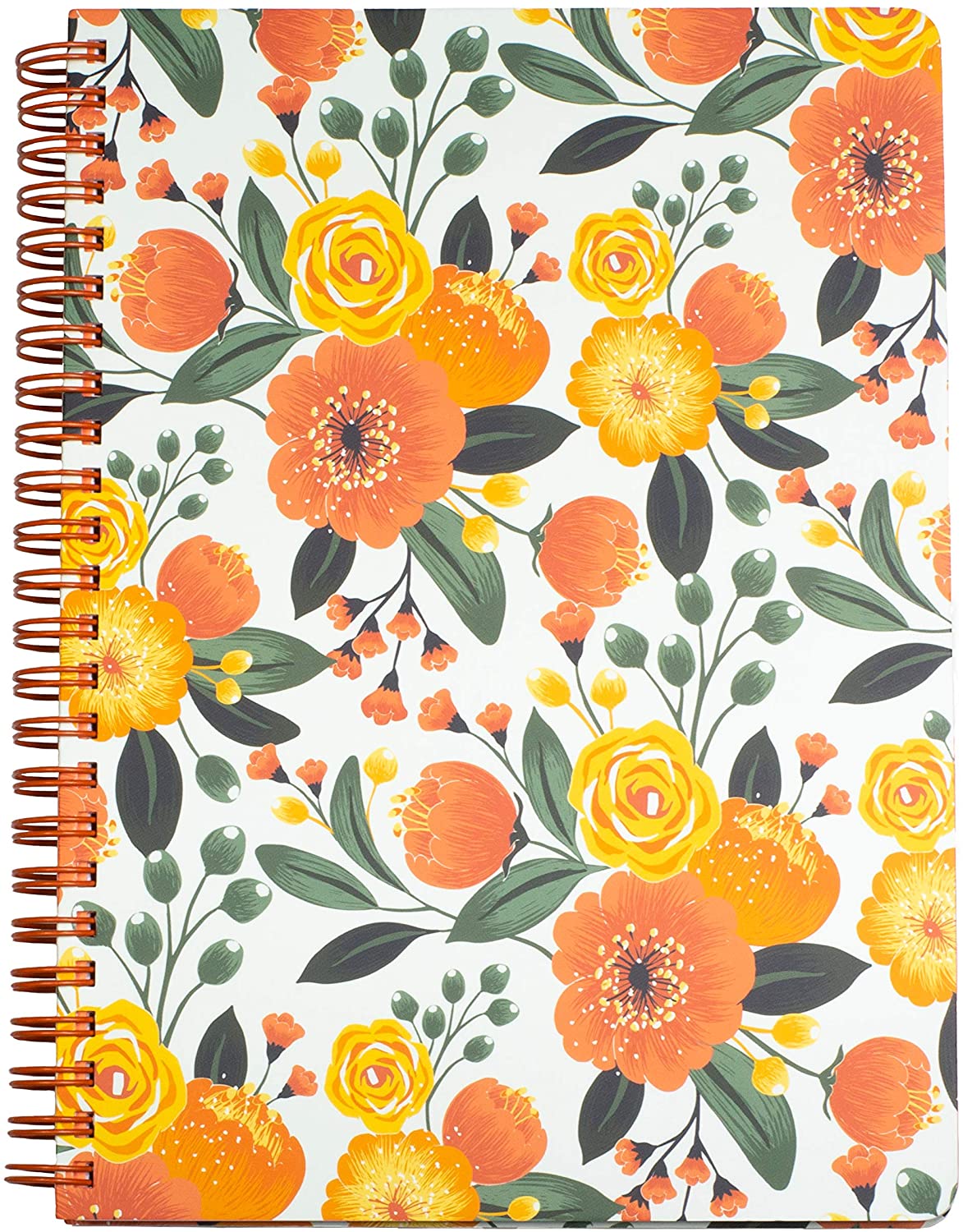 Mini Notebook,Orange Floral