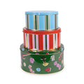 Cookie Tin Set of 3 - Round - HOLIDAY SWEETS