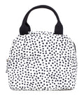 Small Lunch Tote, Black Dot