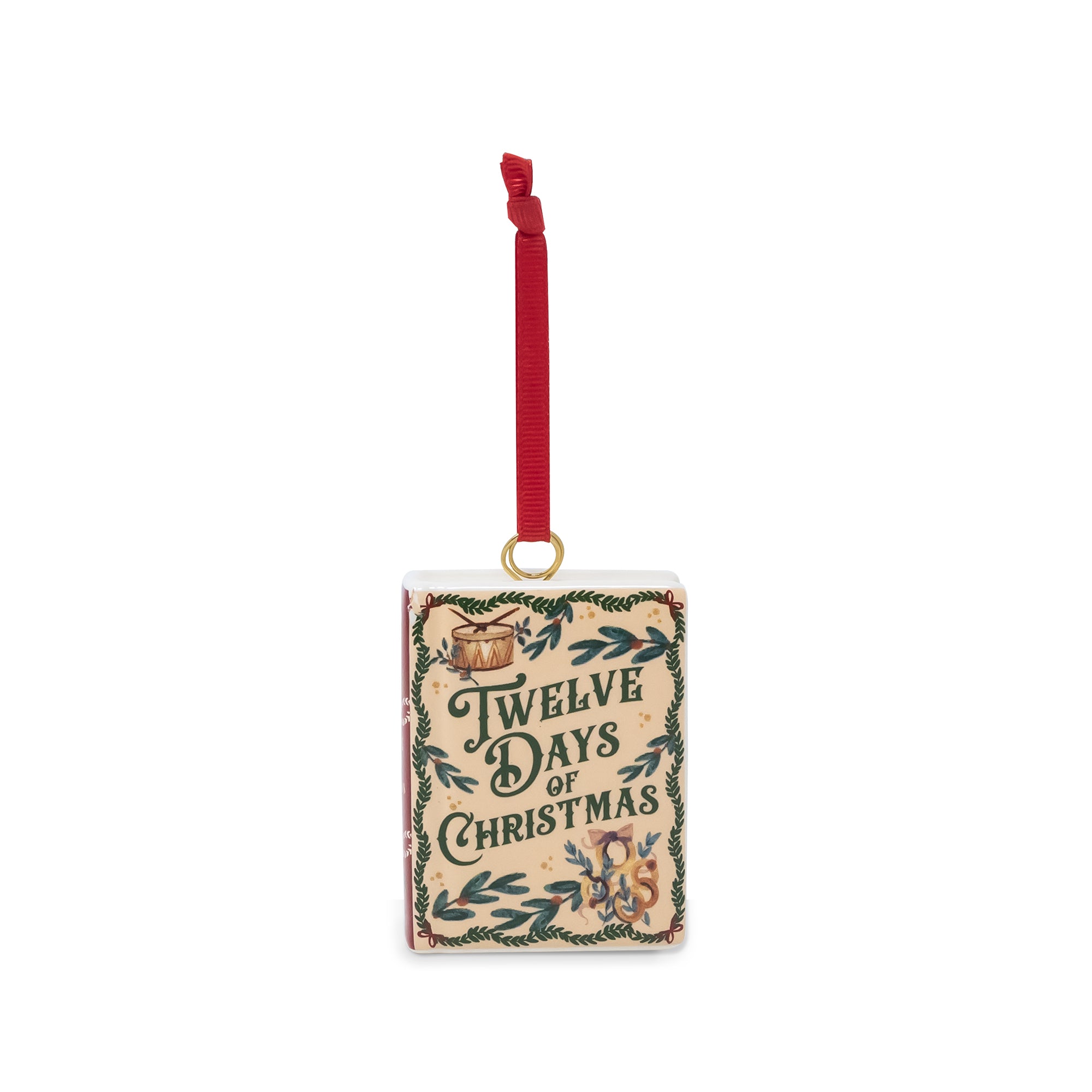 Ceramic Book Ornament - Twelve Days of Christmas