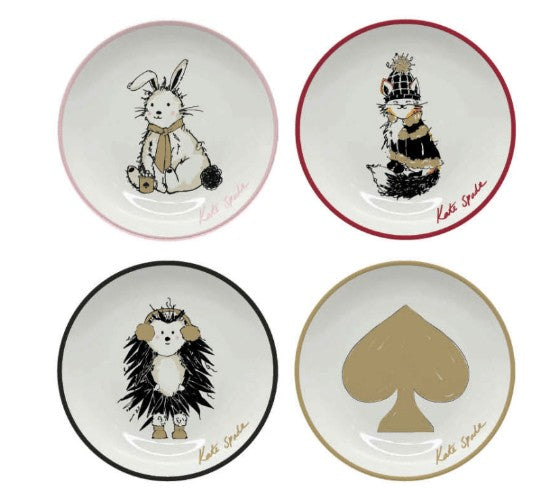 Plate Set of 4 - Appetizer (Ceramic) - Critter