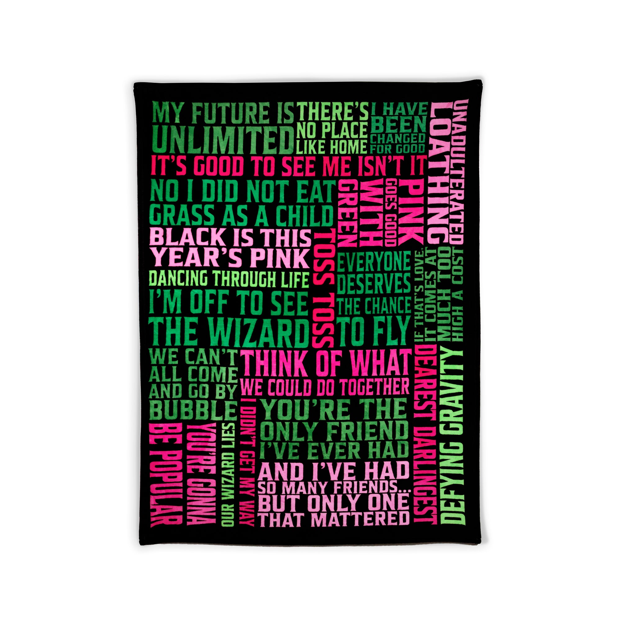 Cozy Blanket - Wicked Word Cloud