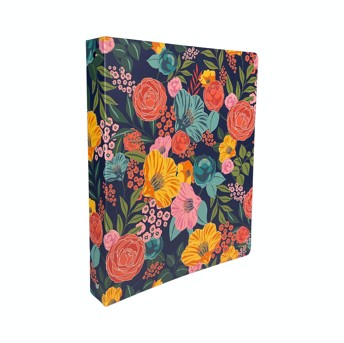 3 Ring Binder, Garden Blooms Navy