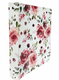 3 Ring Binder, Rose Floral