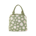 Small Lunch Tote, Daisy Floral Green