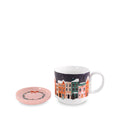 Ceramic Mug with Coaster Lid, Village