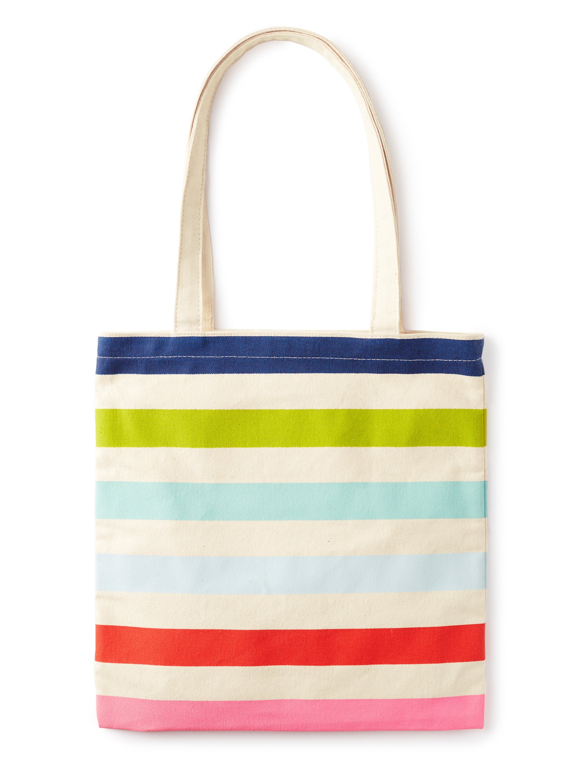 Canvas Book Tote, Candy Stripe