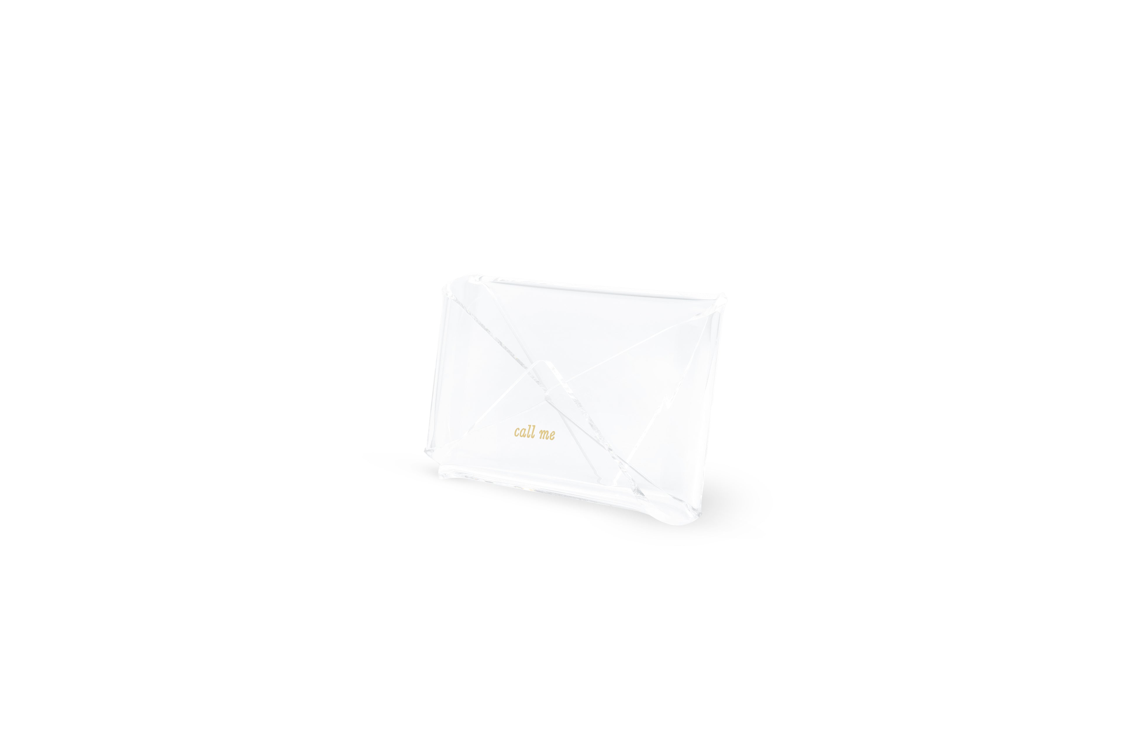 Acrylic Strike Gold Business Card Holder