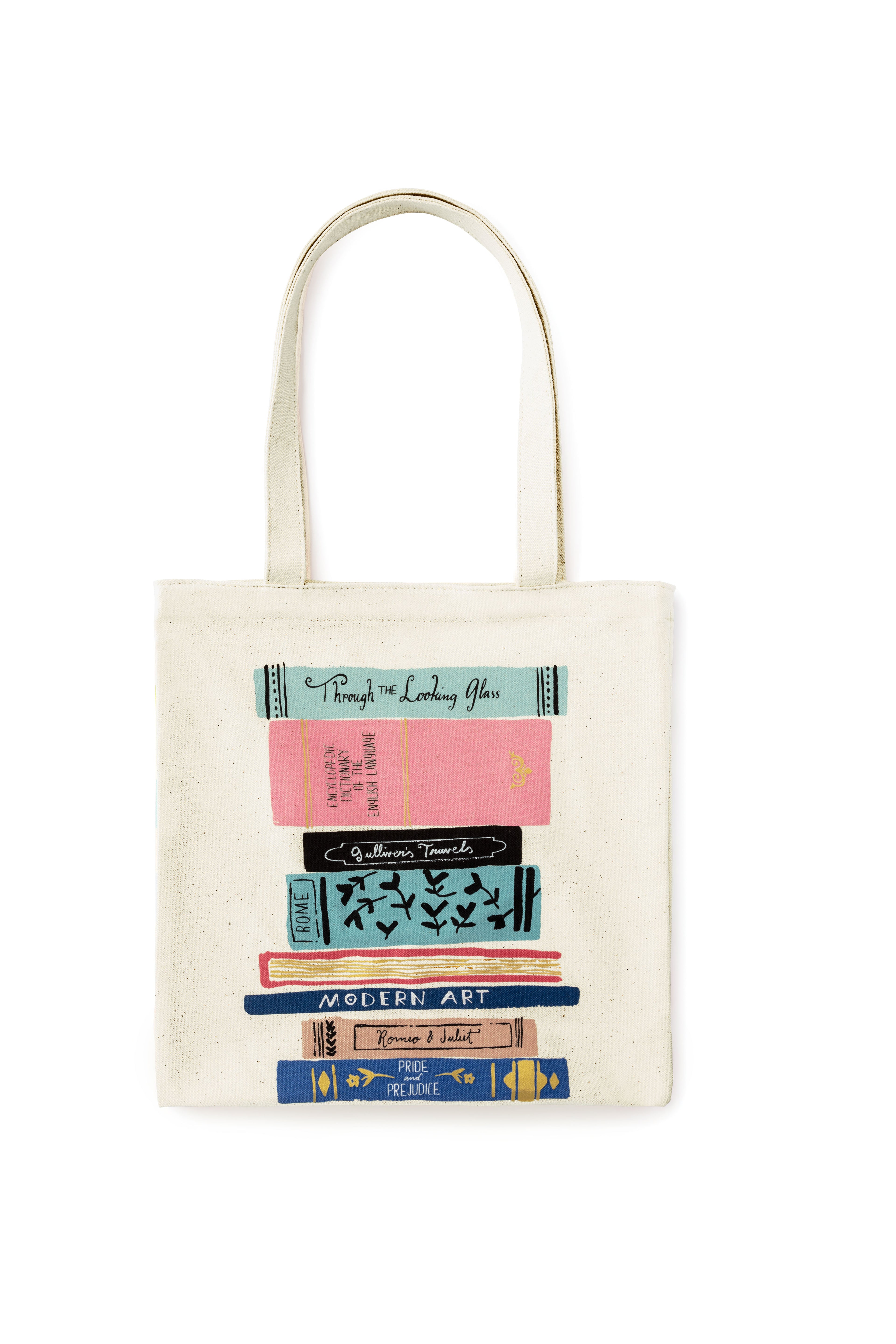 Canvas Book Tote, Stack Of Classics