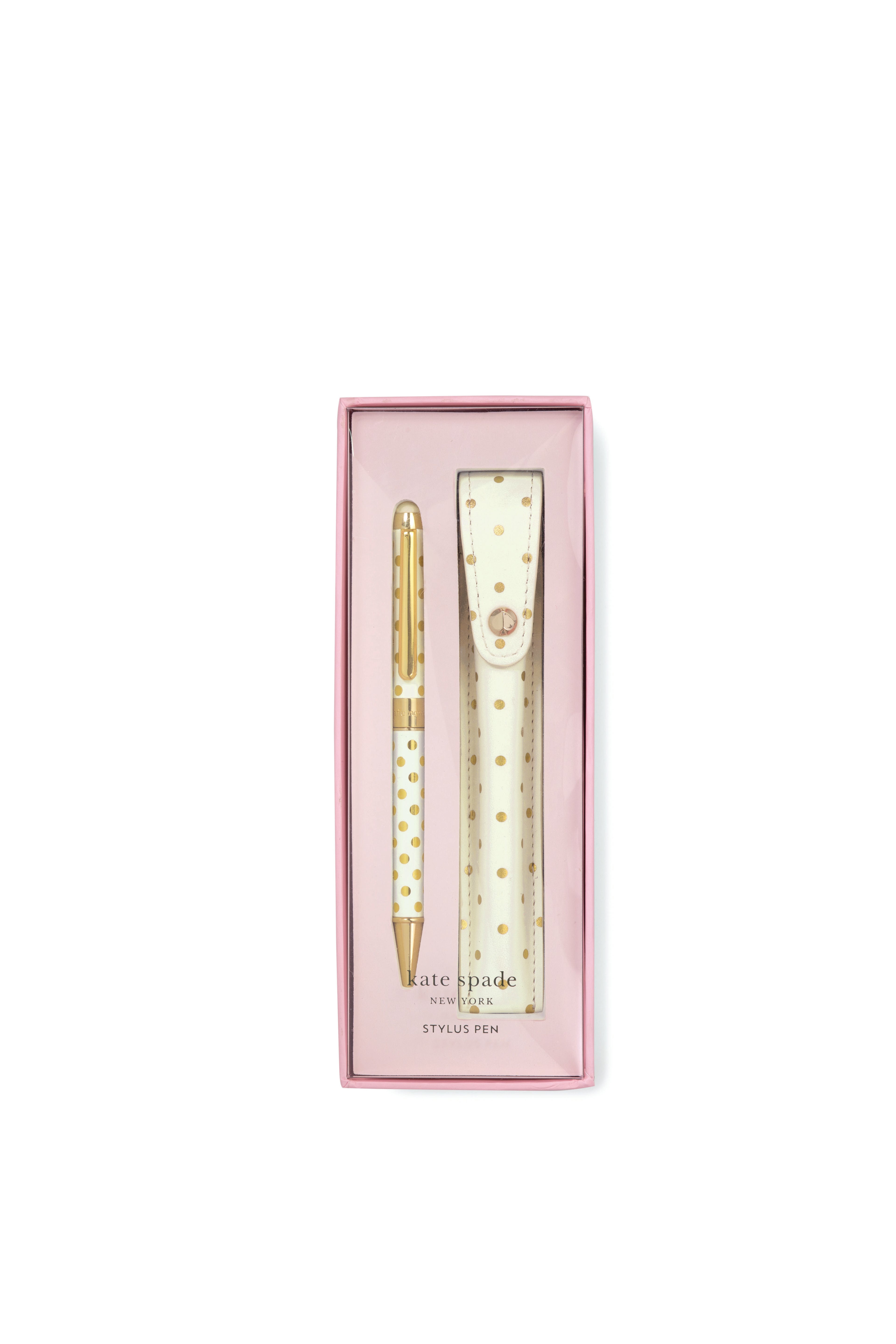 Stylus Pen with Pouch, Gold Dot