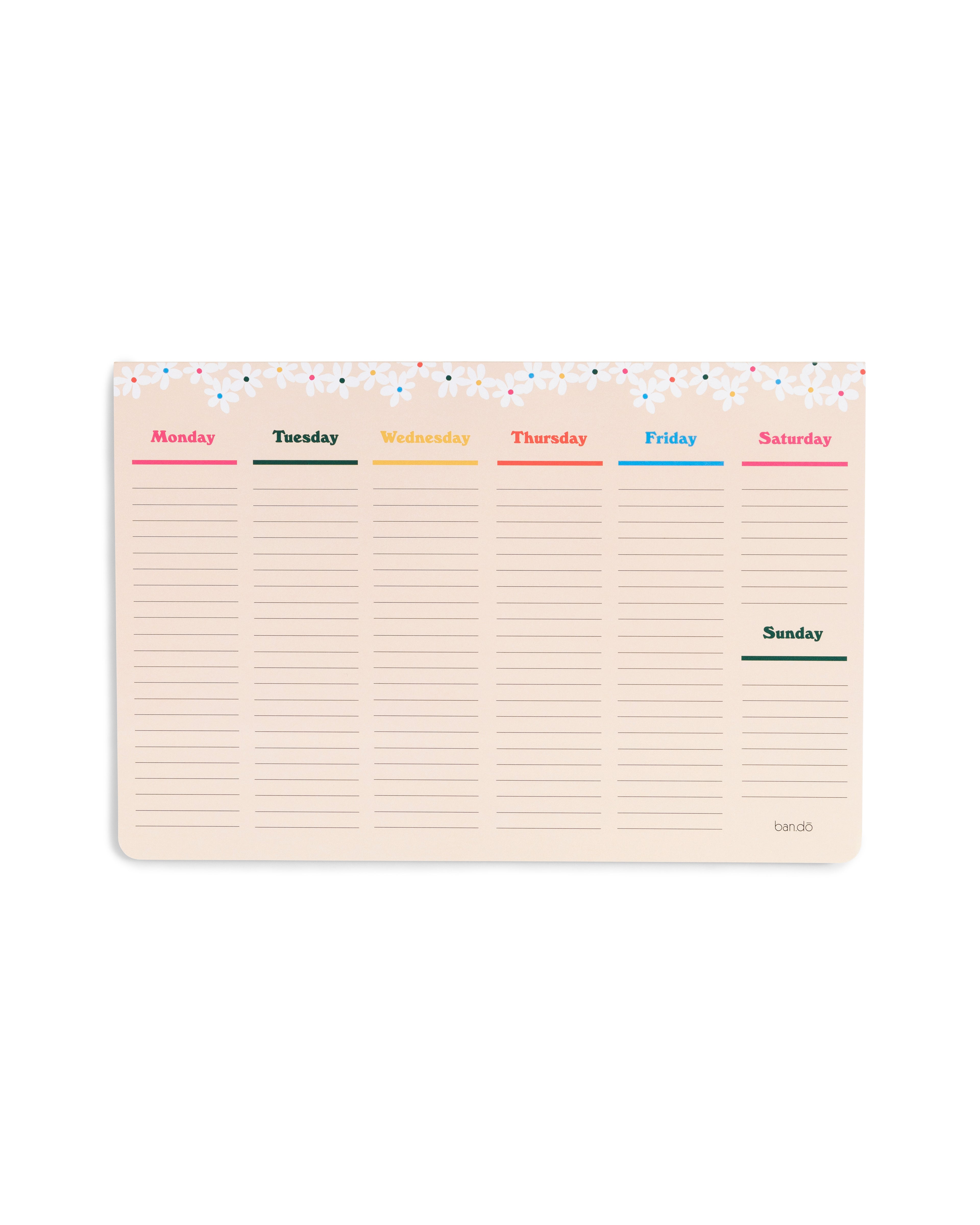 Week-to-Week Mega Desk Notepad, Daisies