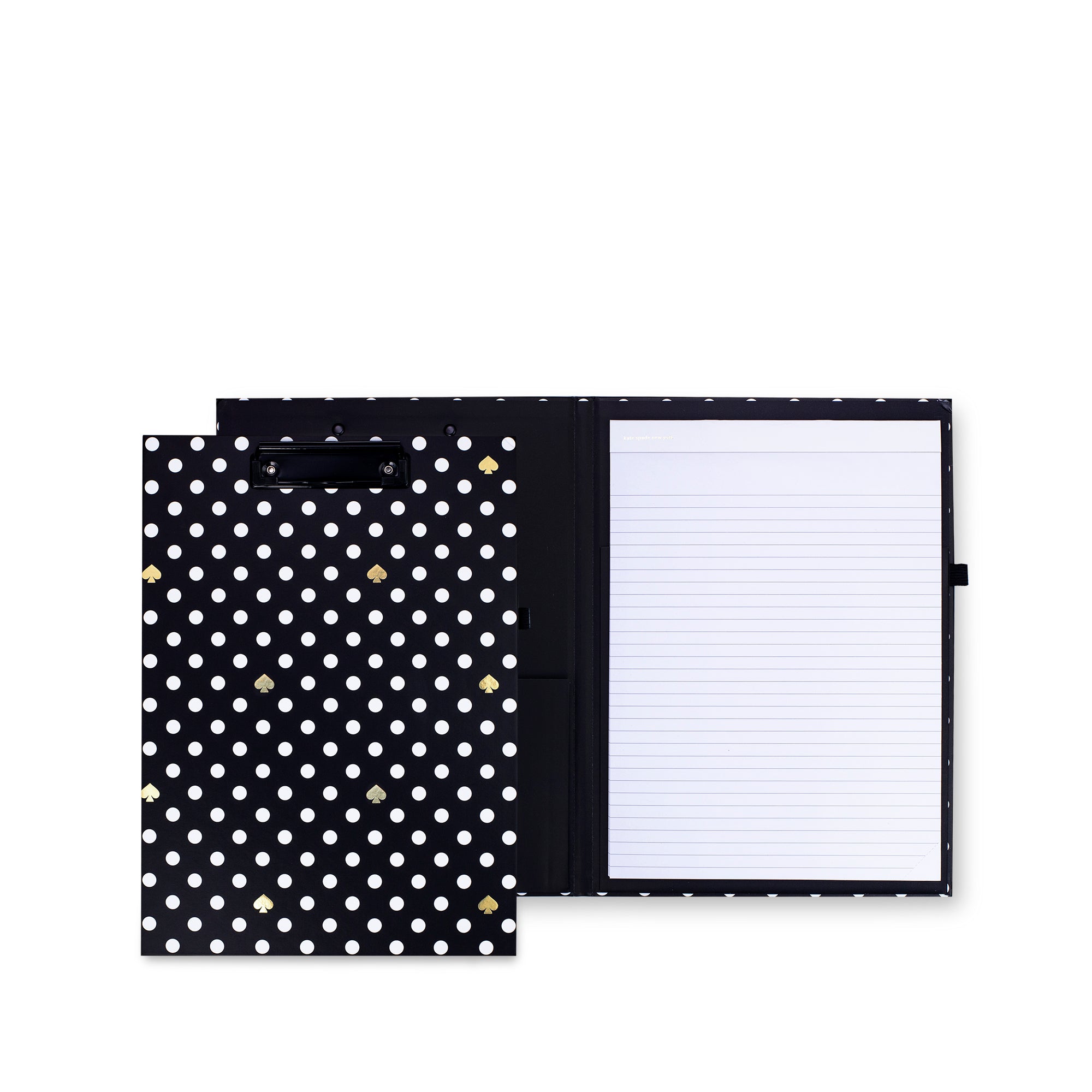 Clipboard Folio, Polka Dots (black/white)
