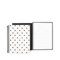Spiral Notebook (Small), Black Spade Dot
