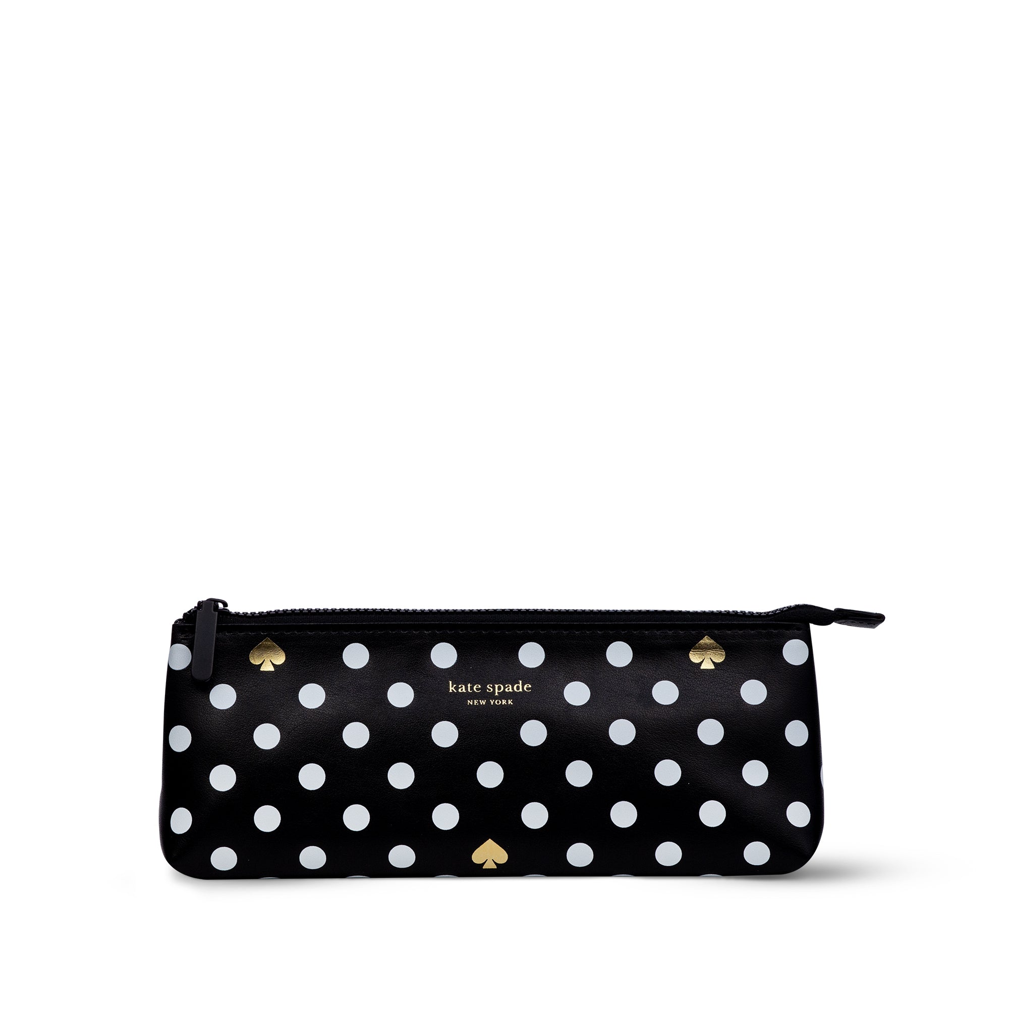 Pencil Case, Polka Dots (Black/White)