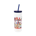 bookshelf acrylic tumbler with straw