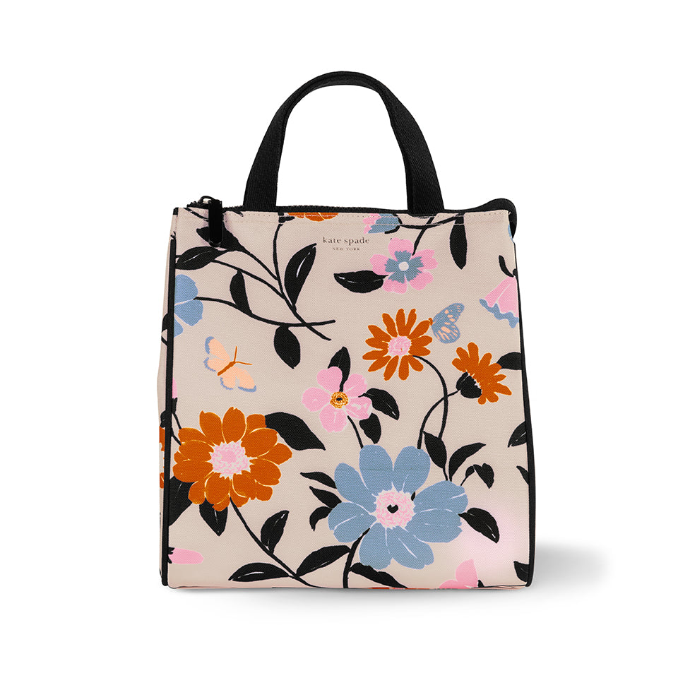 floral garden lunch bag