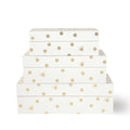 gold dot with script nesting box set