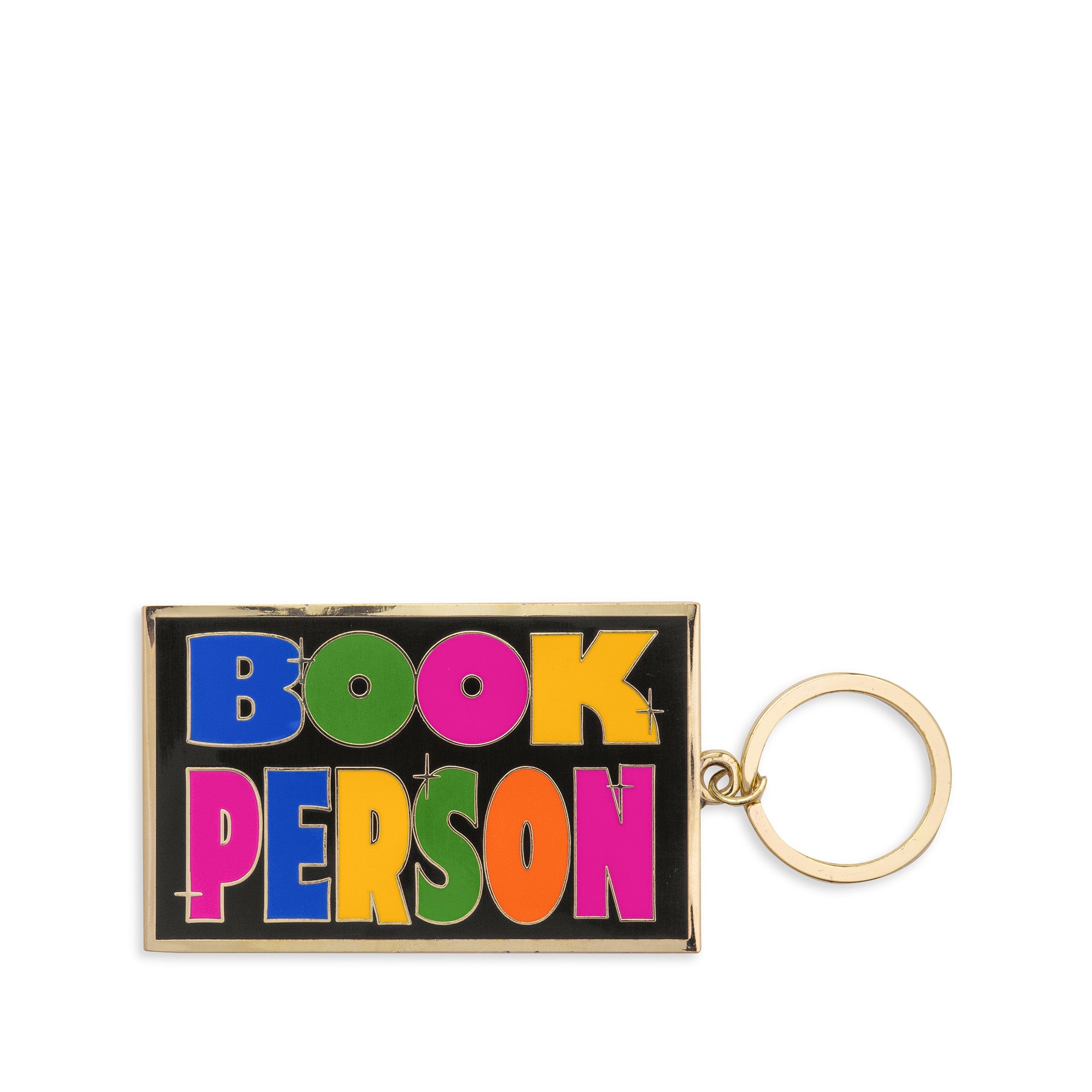 Enamel Keychain, Book Person Reading Capsule