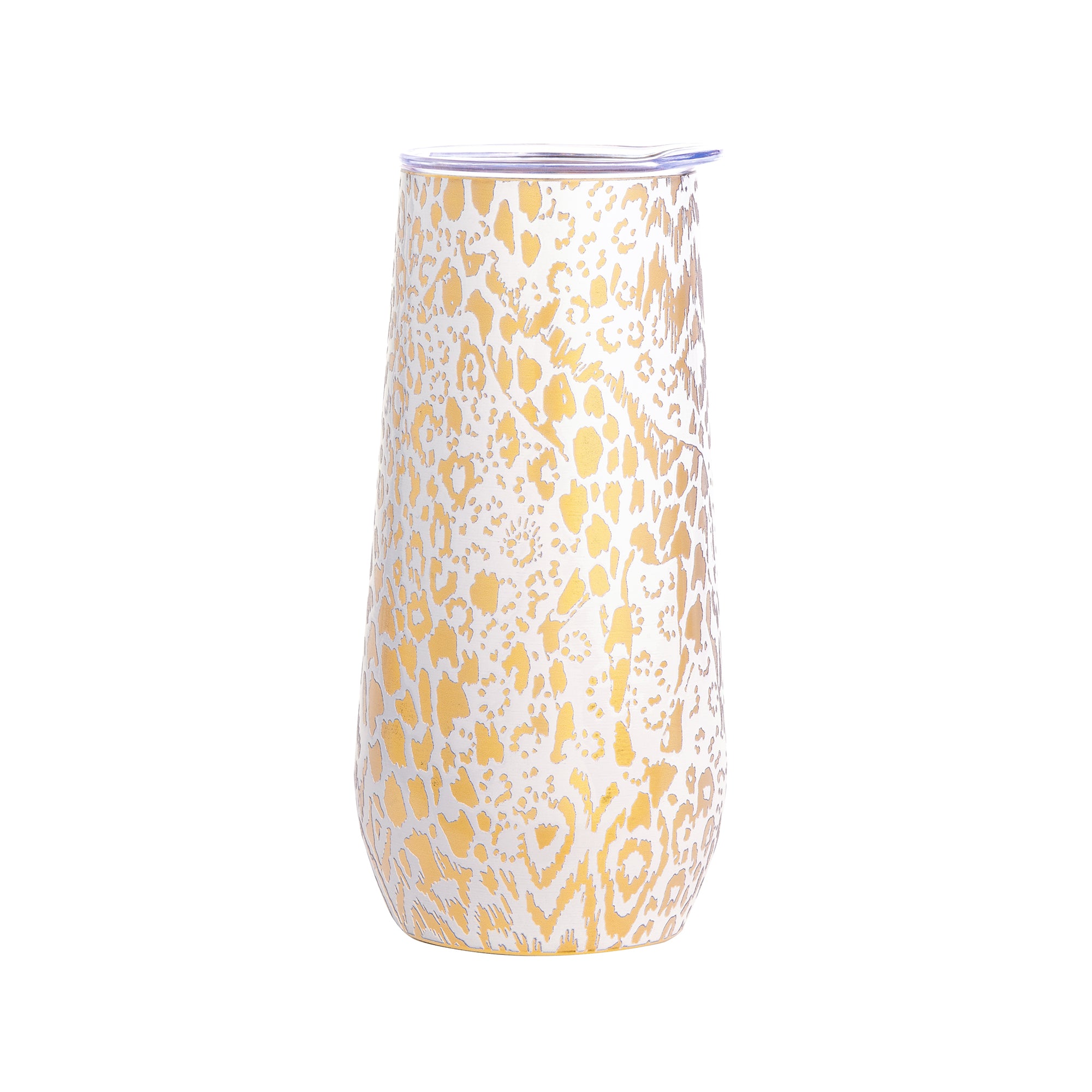 Stainless Steel Champagne Flute, Gold Pattern Play