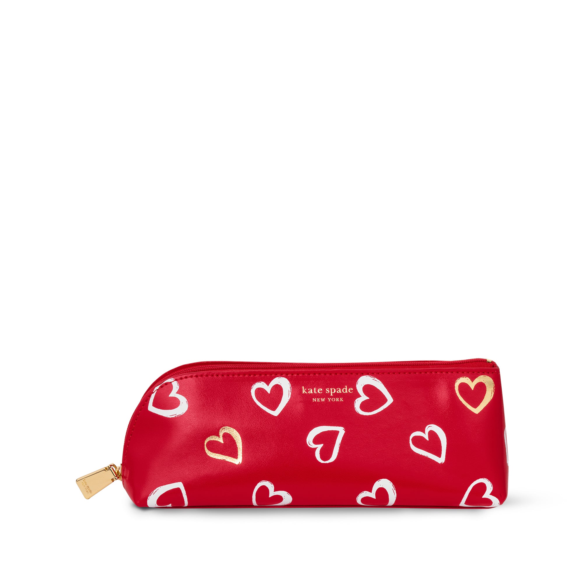 Pencil Case, Brushstroke Hearts