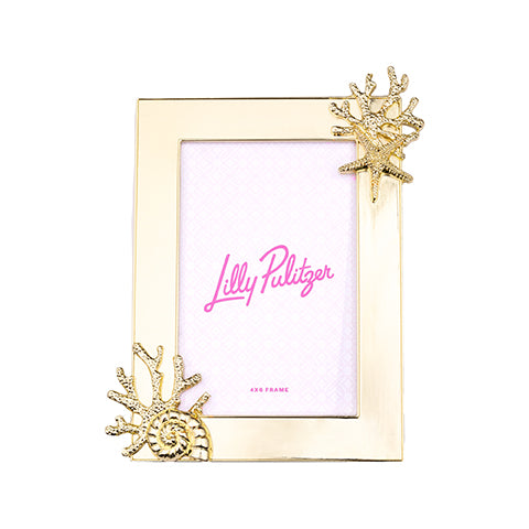 Medium Picture Frame, Coral (Gold)