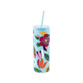 Acrylic Tumbler with Straw, Safari Floral