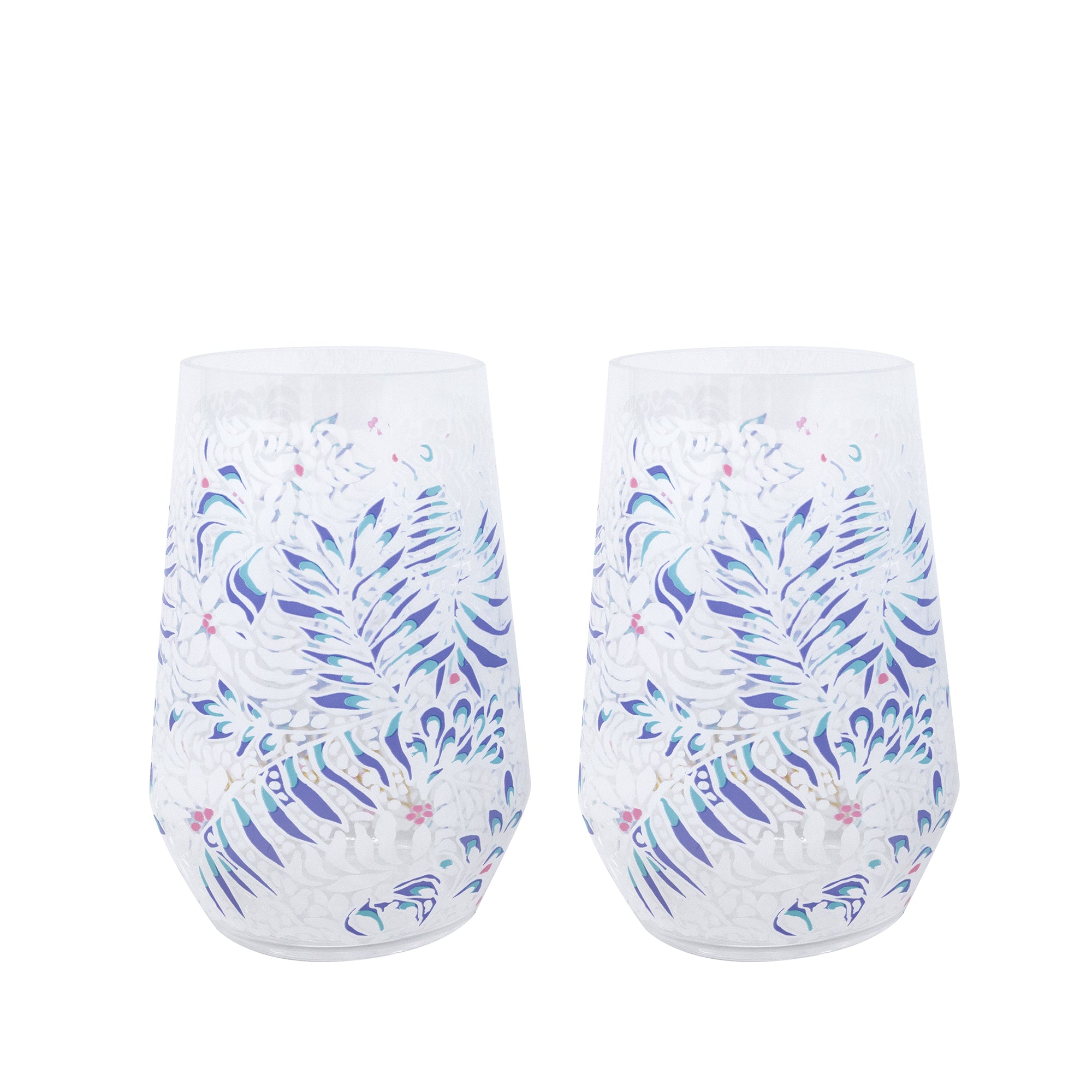 Acrylic Wine Glass Set, Summer Shorelines
