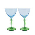 Wine Glass Set, Hydrangea Blue/Peninsula Green