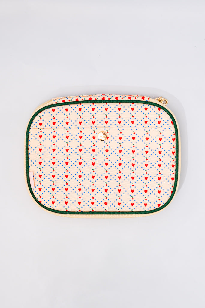 Mobile Tech Pouch, Cherry Hearts