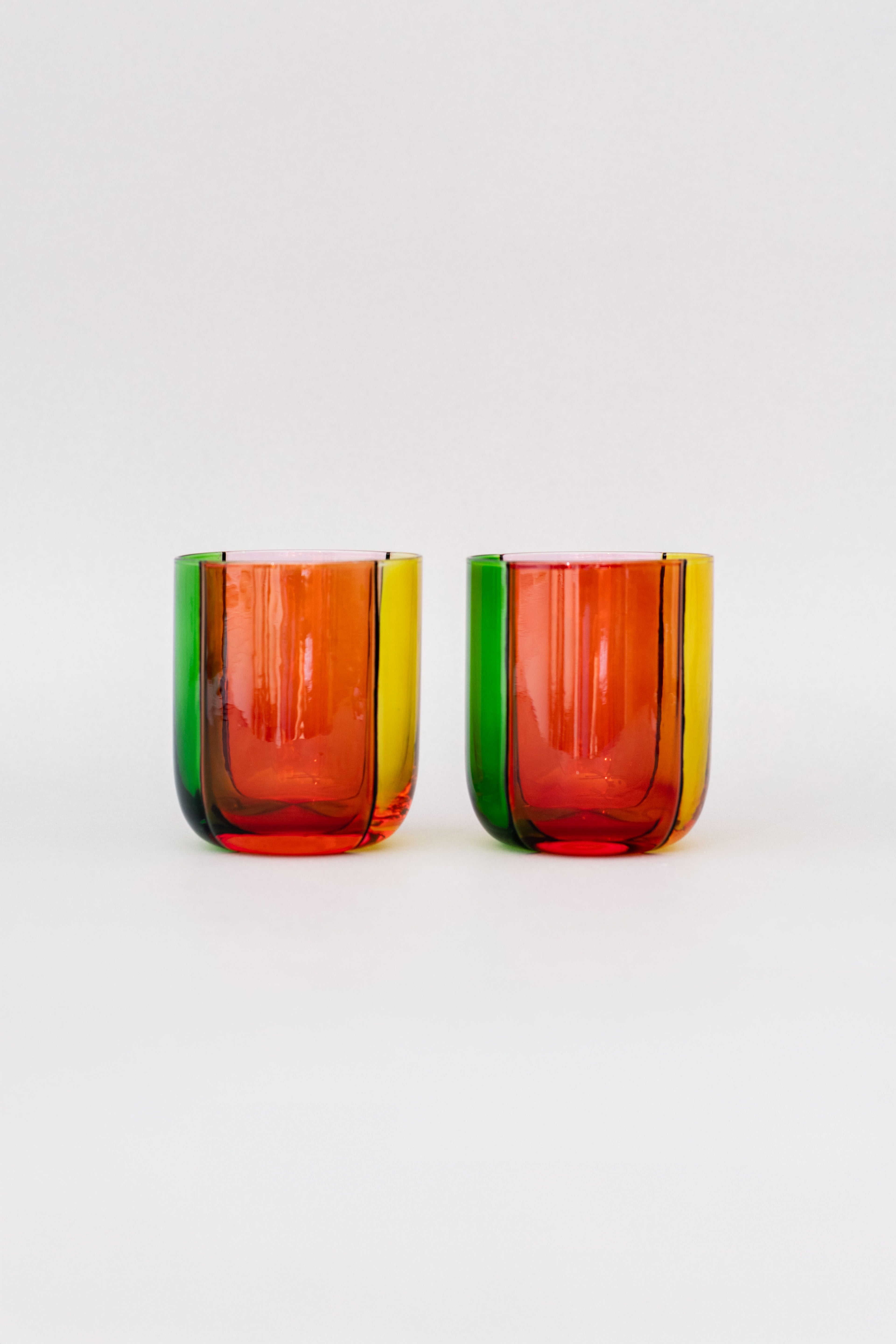 Low Ball Glasses, Colorblock