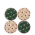 Ceramic Coaster Set, Mistletoe Lattice
