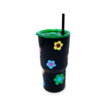 Stainless Steel 20 oz. Tumbler with Straw, Gingham