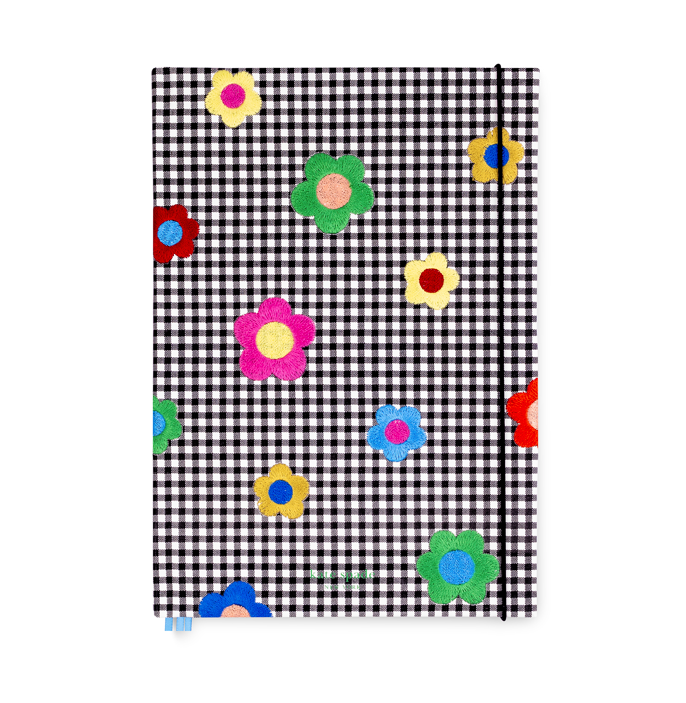 Take Note XL Notebook, Gingham Garden