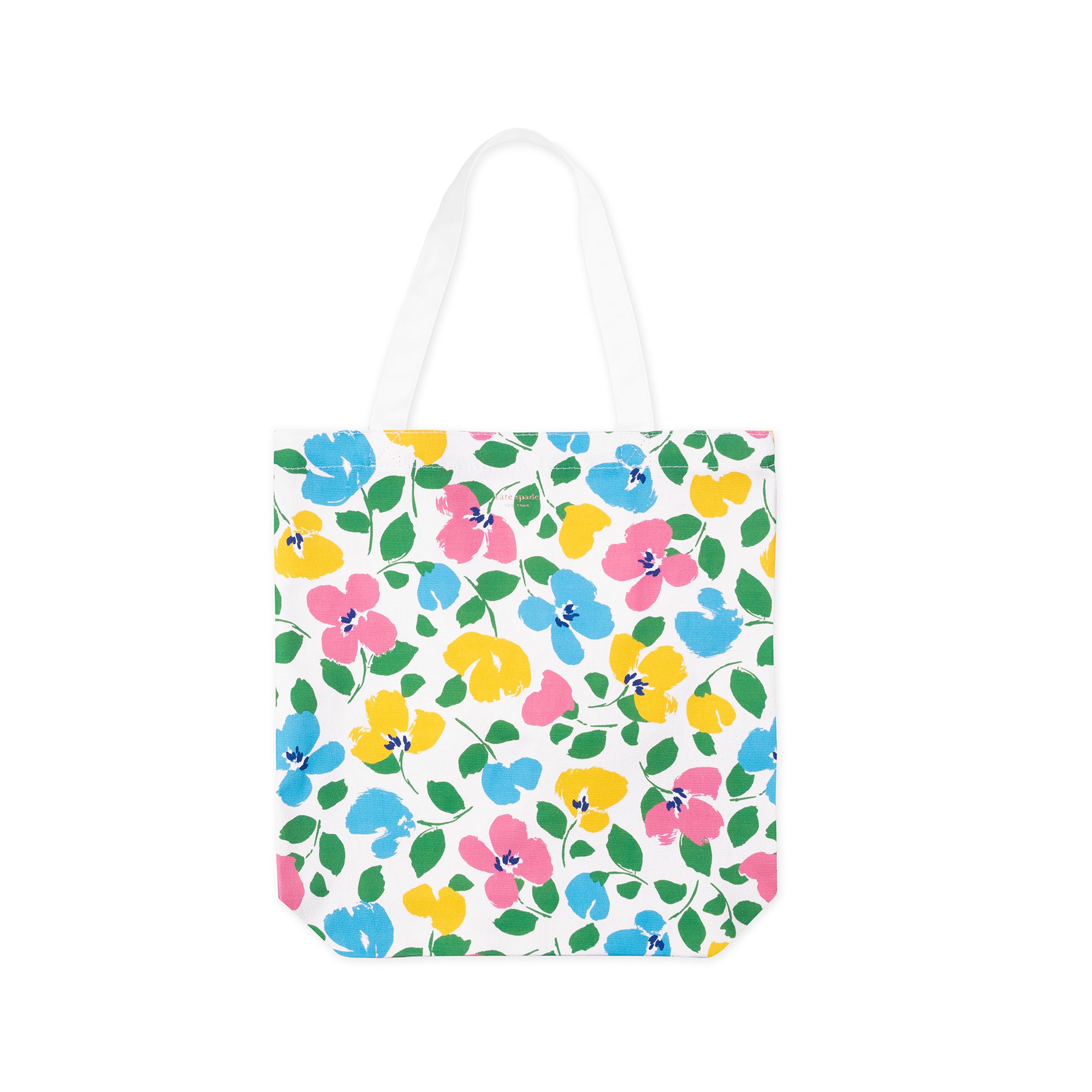 Canvas Book Tote, Painterly Bouquet