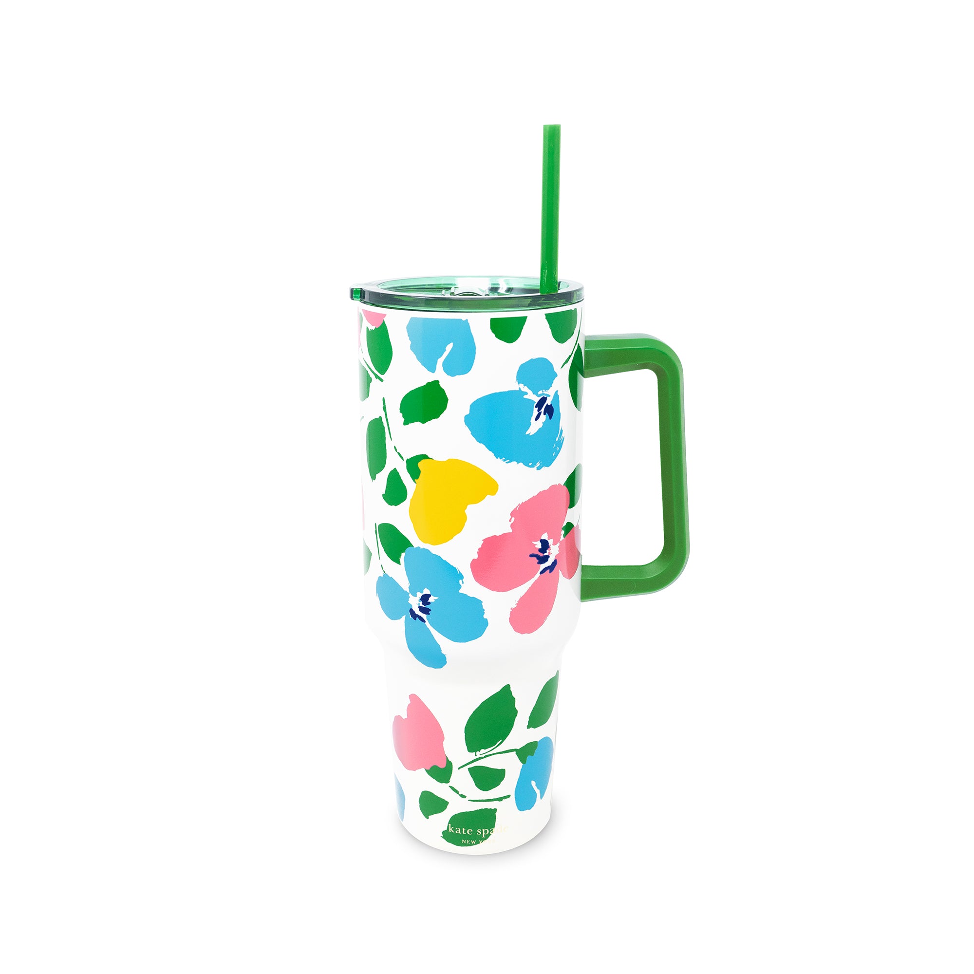 Stainless Steel 40 oz. Tumbler, Painterly Bouquet