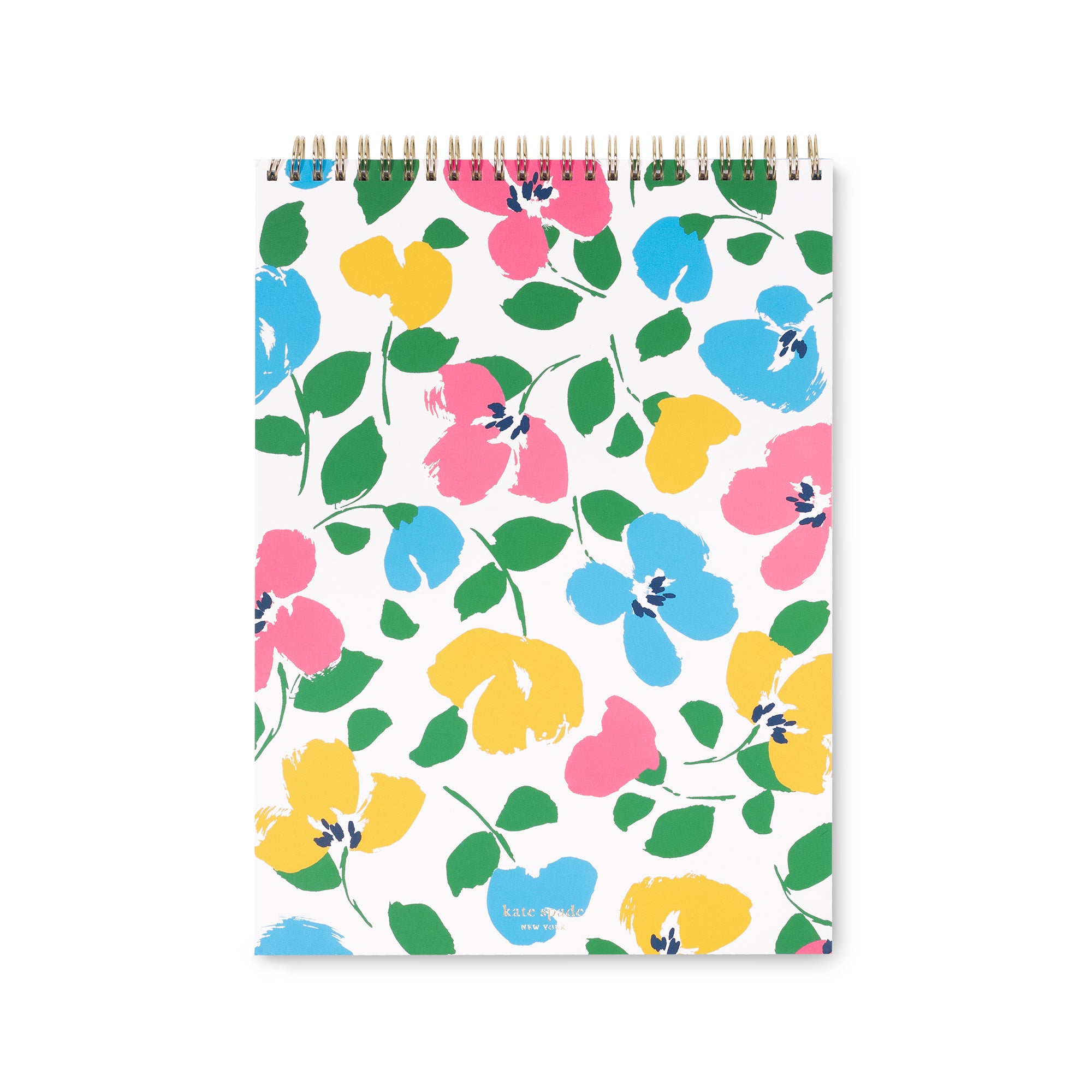 Large Top Spiral Notebook, Painterly Bouquet
