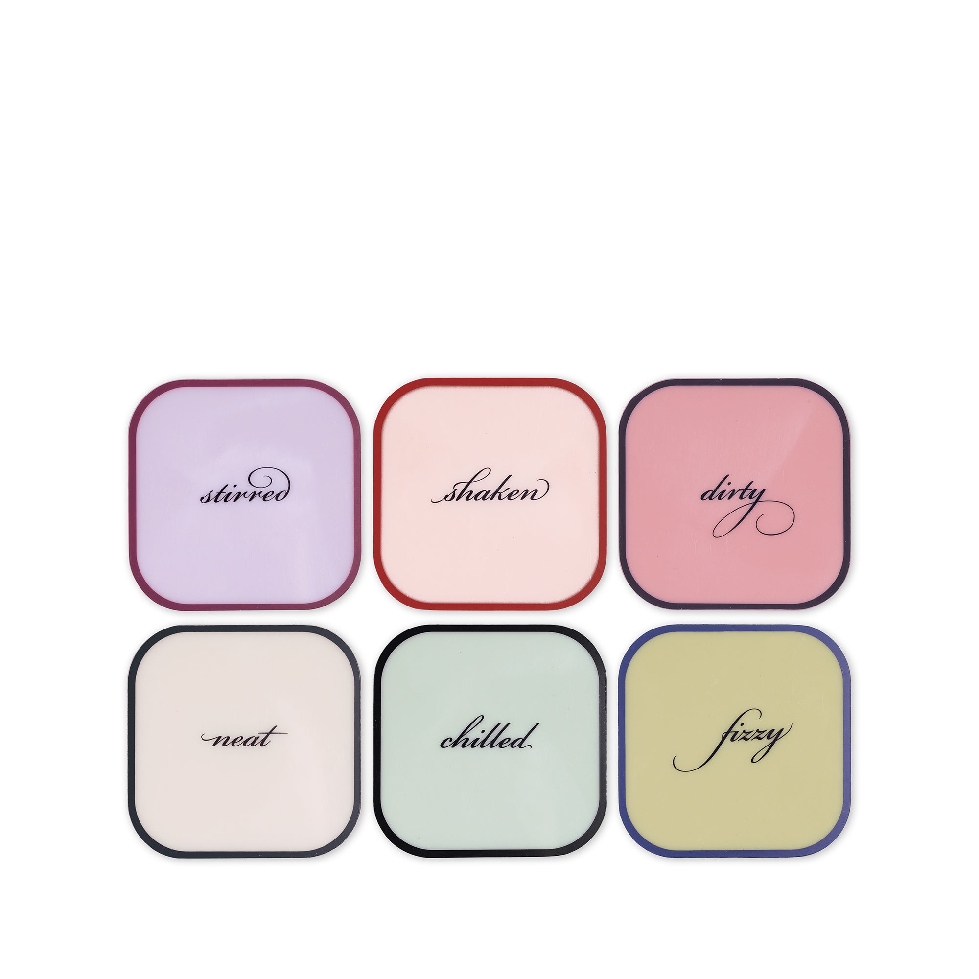 Acrylic Coaster Set, Assorted