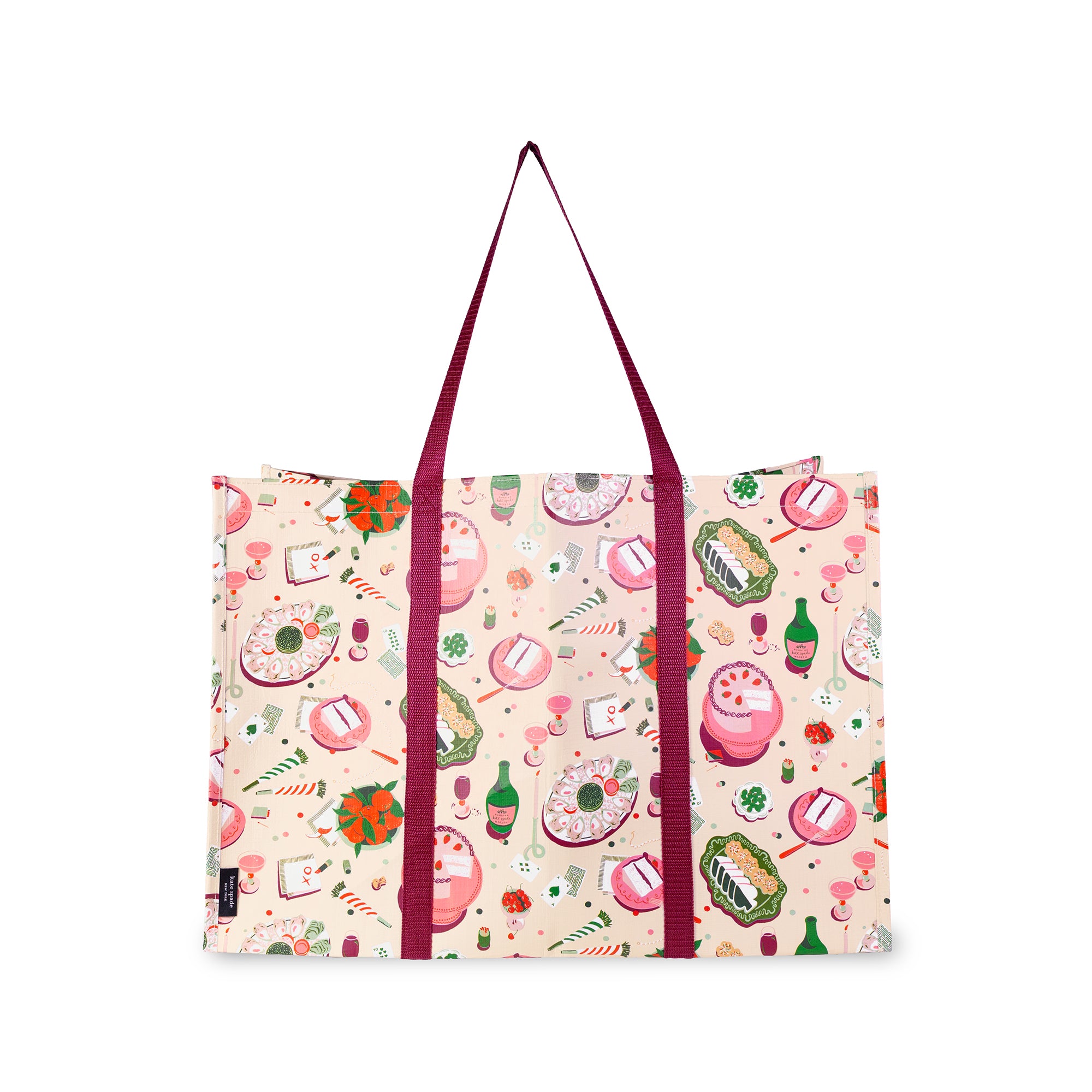 Large Grocery Tote, Festive Party