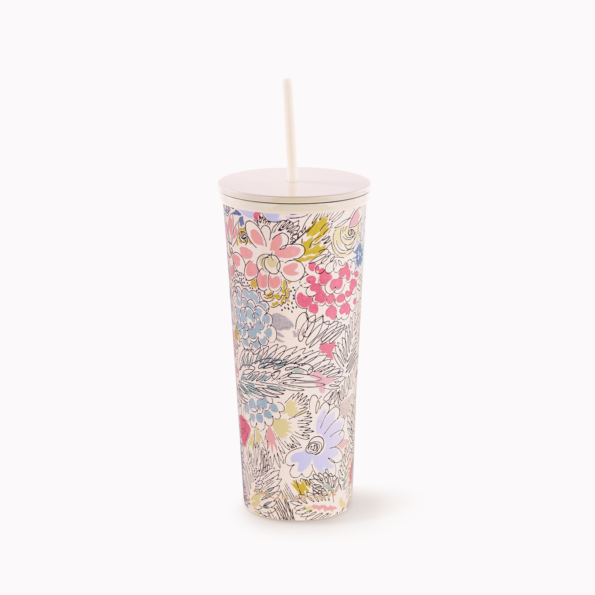 Stainless Steel Tumbler with Straw, Chagall