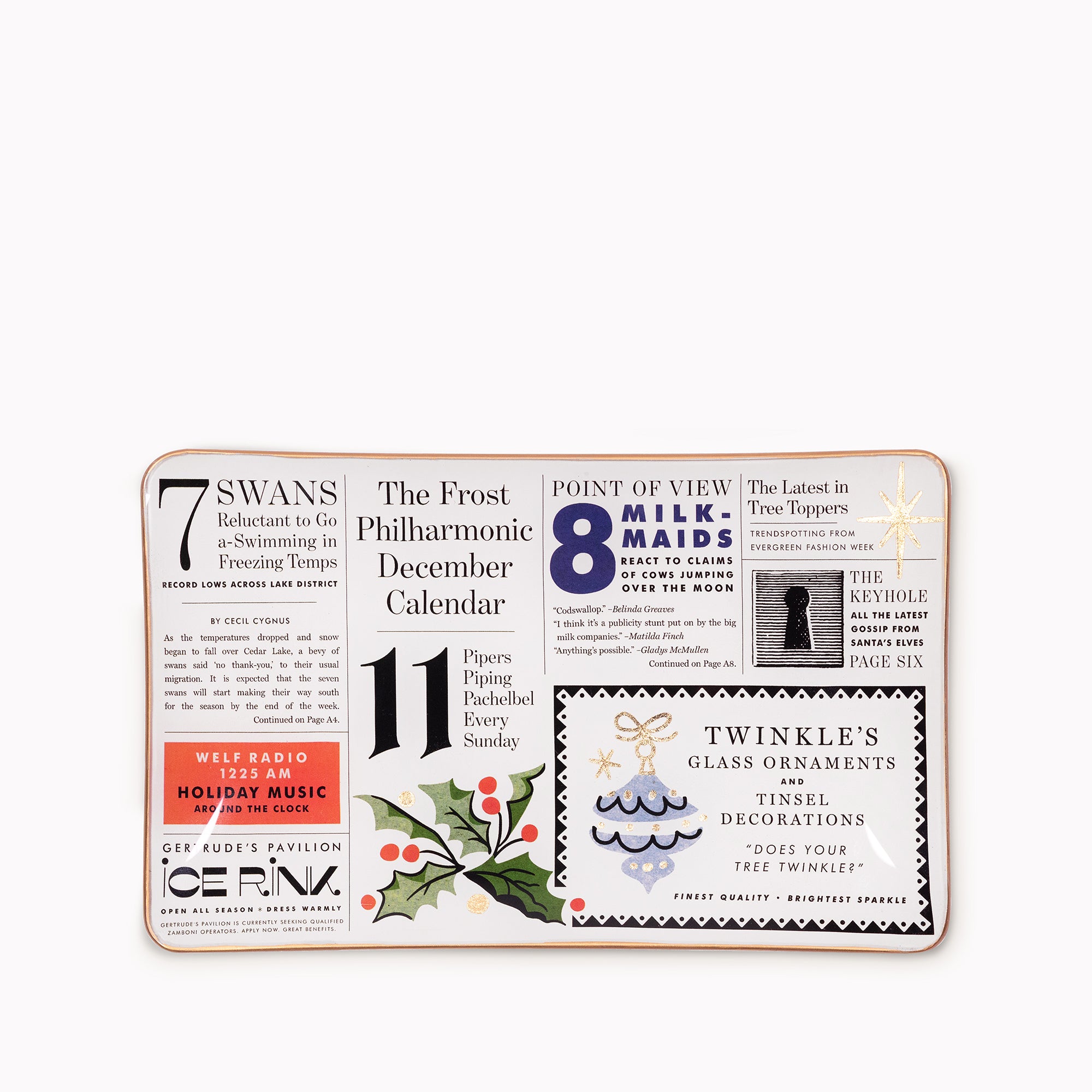 Glass Tray, Christmas Chronicle