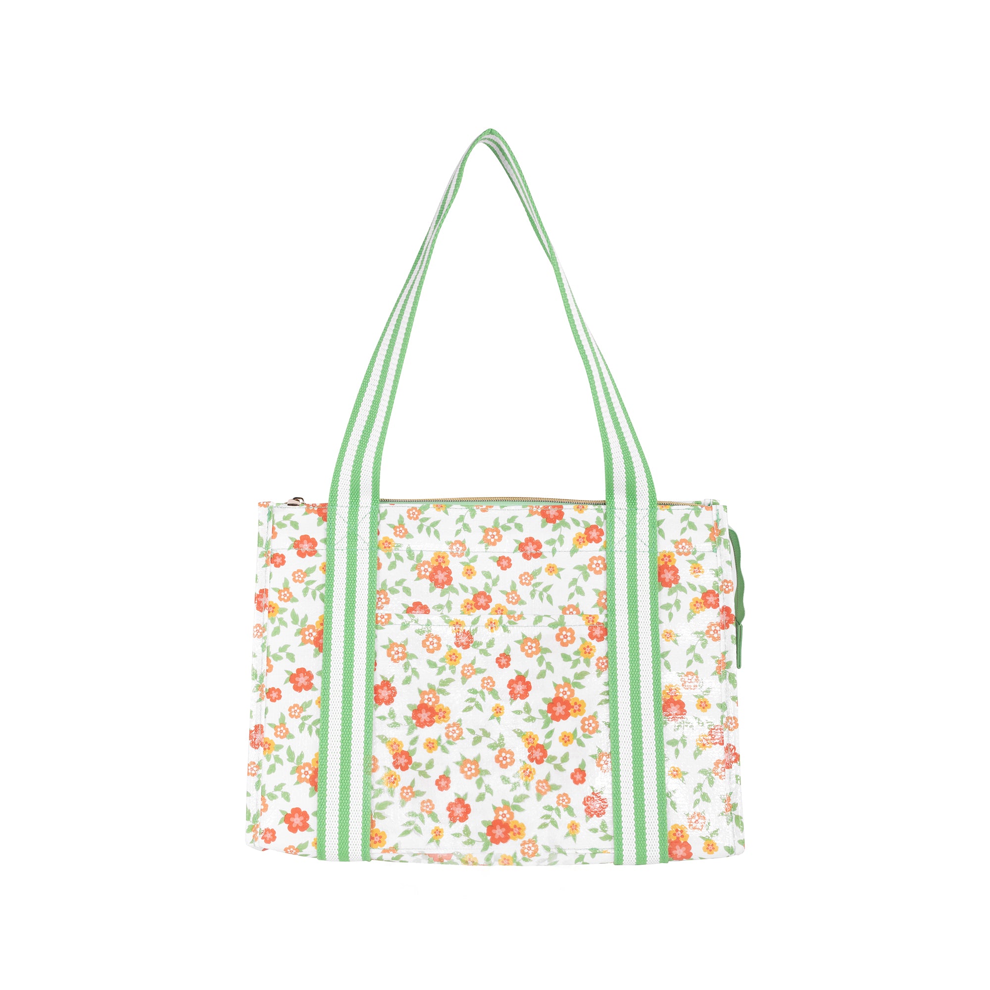 Insulated Market Tote, Floral Cloud Dancer
