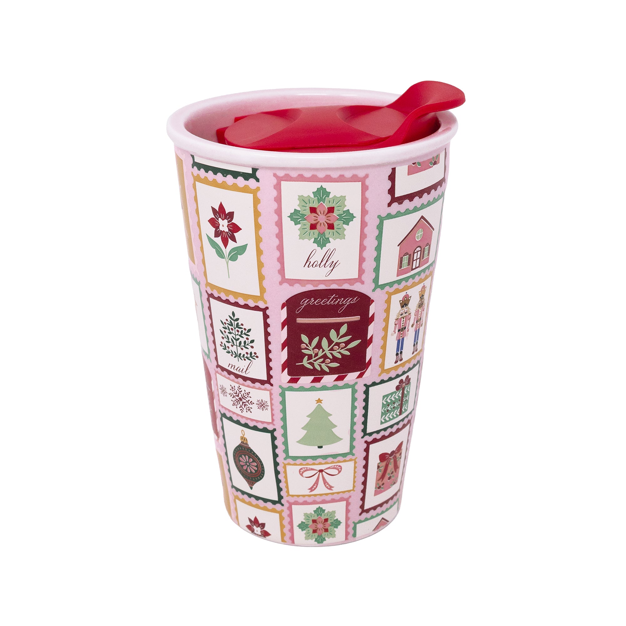 Ceramic Travel Mug, Stamps