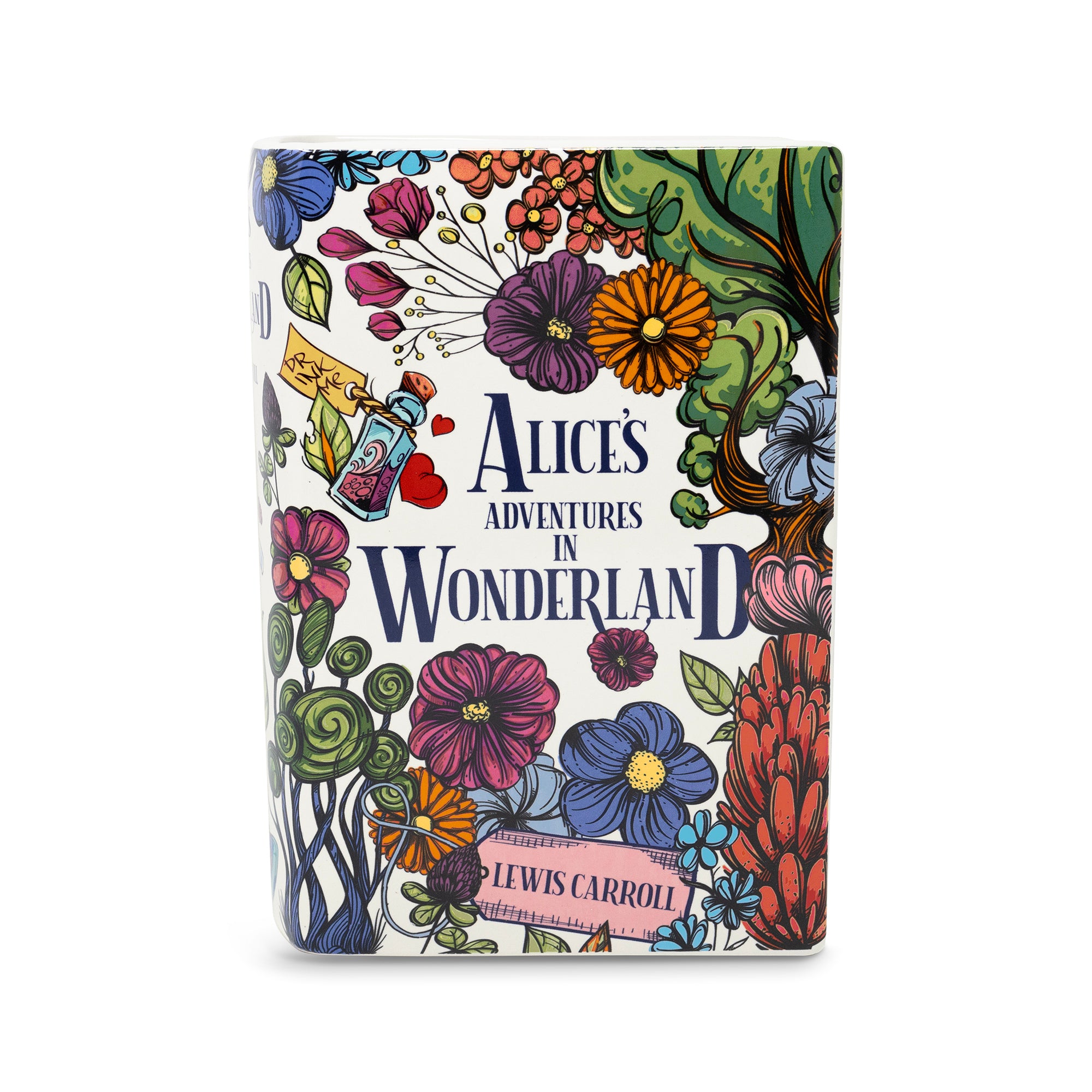 Large Book Vase, Alice in Wonderland - Floral Nons