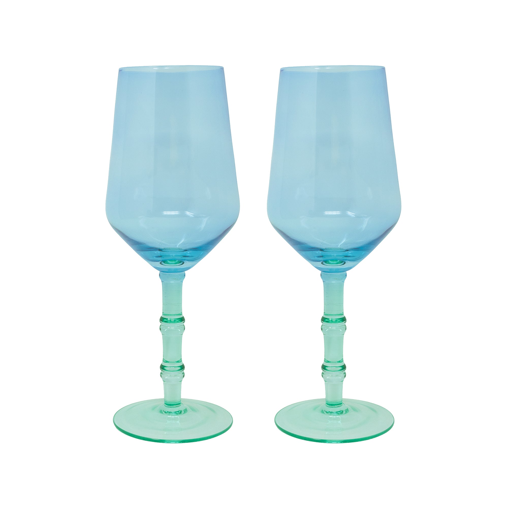 Wine Glass Set, Mint Condition/Hydrangea Blue