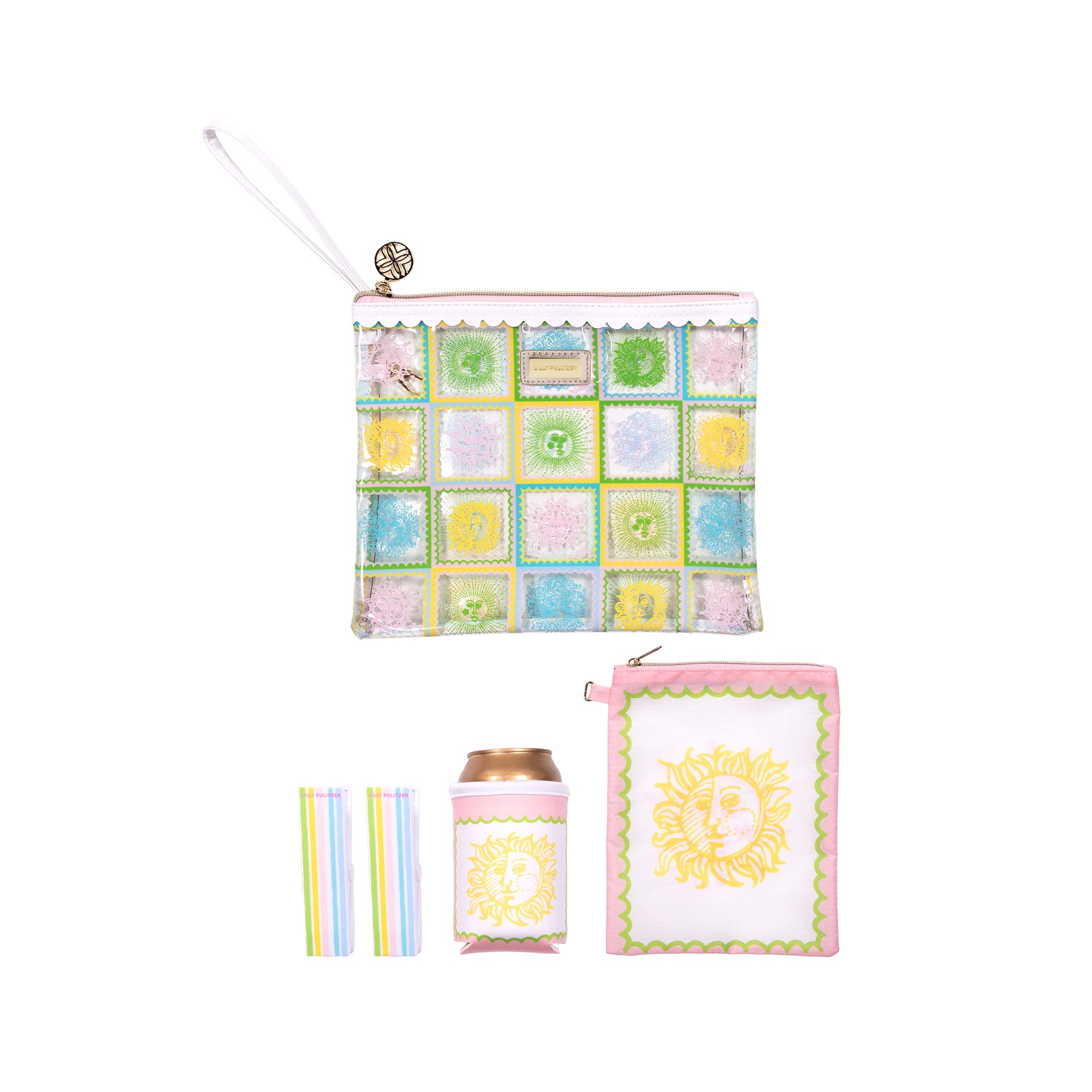 Beach Day Pouch, Sun Tiles Home