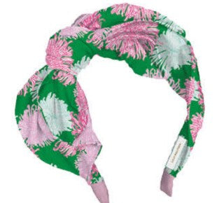 Side Bow Knotted Headband, Tennessee Hibiscus